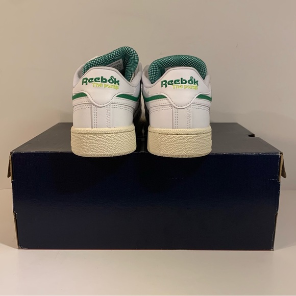 🍏 [BRAND NEW] REEBOK CLUB C 85 PUMP GLEN GREEN MENS SHOES SIZE 8 SNEAKERS 🍏 - Picture 9 of 13